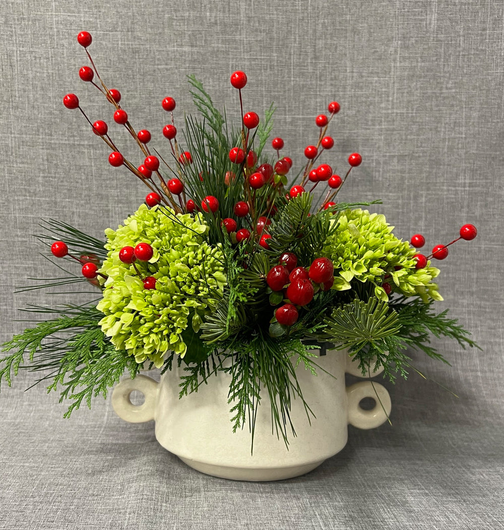 Holiday Hydrangeas and Berries