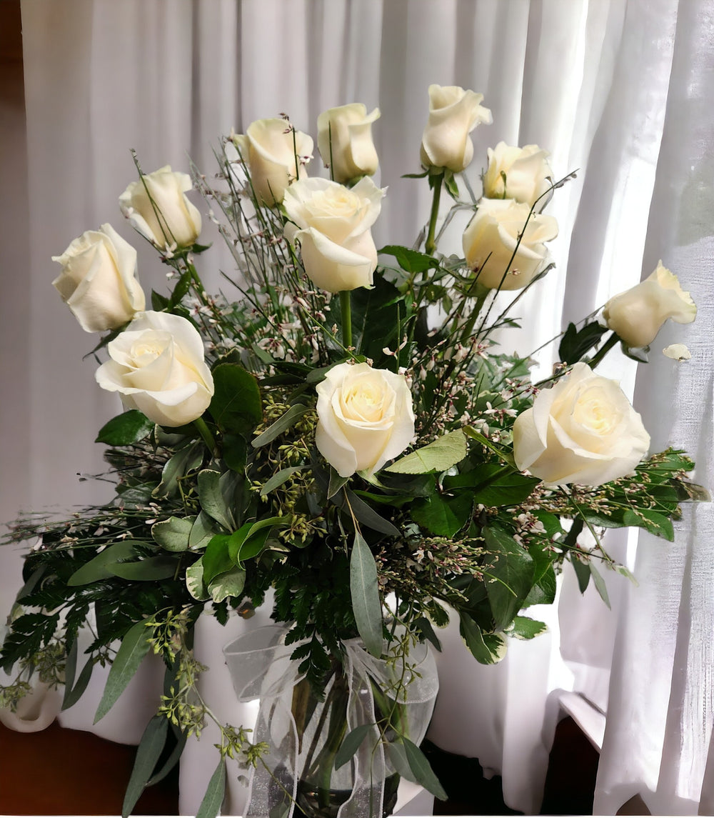 Peaceful White Roses